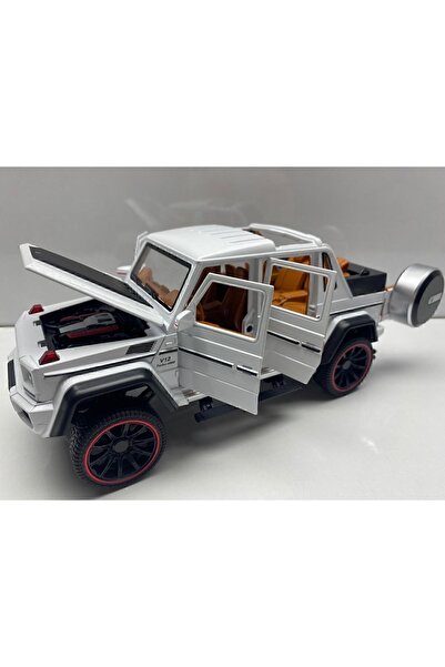 Hepsilazım Mercedes G Diecast Büyük Metal Model Araba 1:22 Sesli Işıklı Kaput Bagaj Kapılar Açılabilen Jip