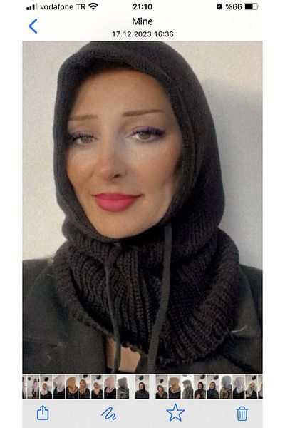 SpecialScarf Hijab Fashion Corded Knitwear Balaklava Beret Shawl Headboard Black Color