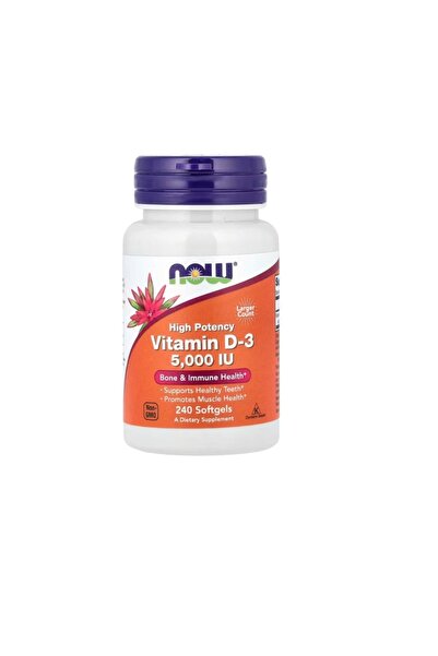 Now Foods Supplements, Vitamin D3 5,000 Iu, High Potency, Structural Support*, 240 Softgels