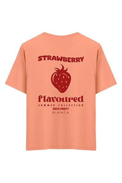 Mounte Bianca Unisex jagoda - Oversize kroj T-shirt