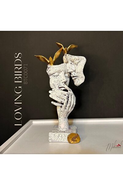 MÜKEMEL Soyut Modern Sanat Heykeli – Altın Yapraklı Yüz Tutan El, Ev Dekoru –...