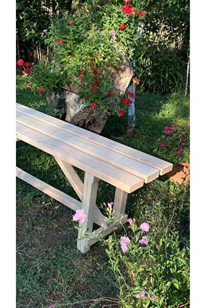 MRÇÇETİN Ahşap bank 150 cm bench sandalye(4 kişilik)