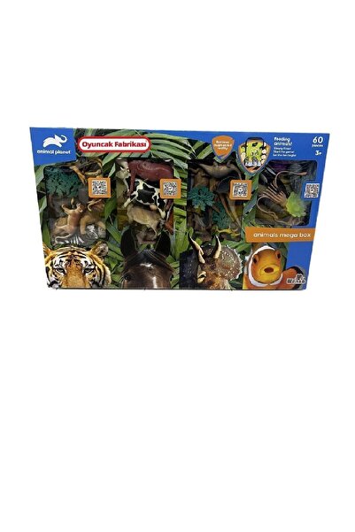 Vardem Wenno 60 Parça Hayvan Fiğürleri Vahşi Çiftlik Okyanus Ve Dinozor Seti Mobil Uyumlu