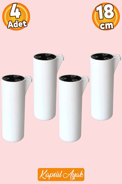 Badem10 Capsula Bohemian (PREMIUM) Alb 18 Cm Mobilier Canapea Fotoliu Baza Inalta Picior Picior 4 Buc