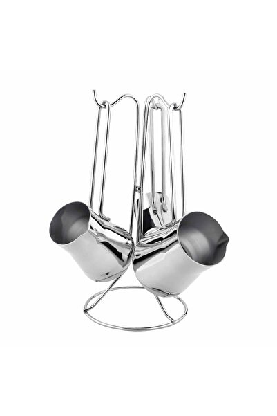 Genel Markalar 3'lü Çelik Metal Cezve Seti, Şık ve Dayanıklı Kahve Seti