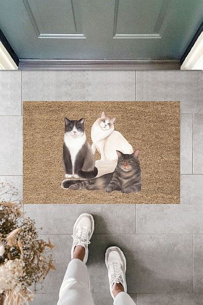 Dormot Home Modern Digital Printing - Double Cat - Doormat