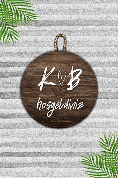 Dormot Home Modern Kapı Süsü - Dijital Ahşap Baskı - Kişiye Özel Baş Harf - T...