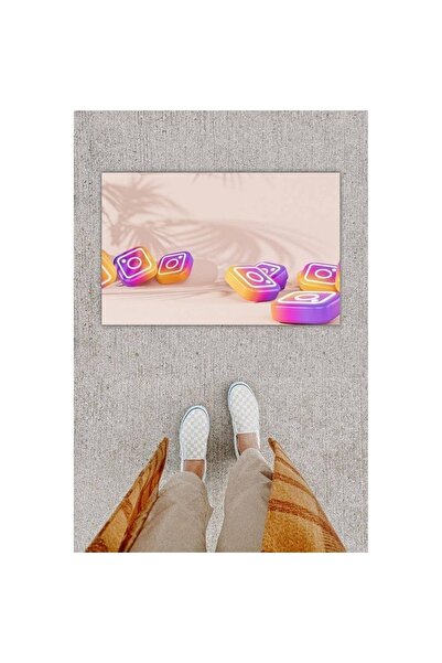 Dormot Home Mop cu glugă cu imprimeu digital roz Instagram