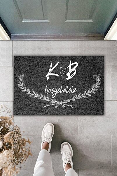 Dormot Home Modern Dijital Baskı - Beyaz Baş Harfler Ile Kişiye Özel Tasarım ...