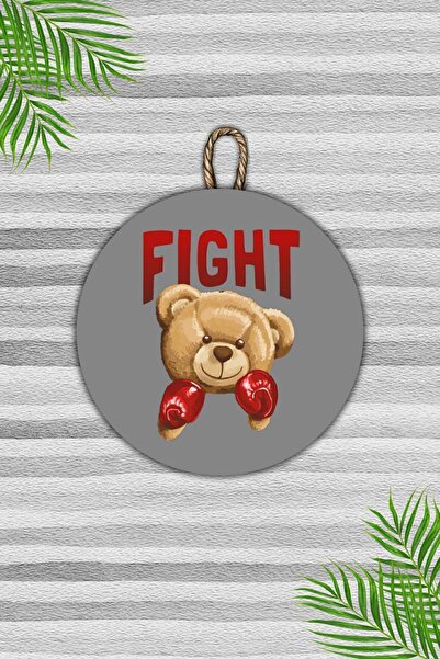 Dormot Home Ornament Modern Gri pentru Ușă din Lemn - Ușă de perete Teddy Bea...