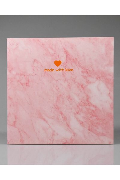 4nio Pink Marble Striped Square Notebook