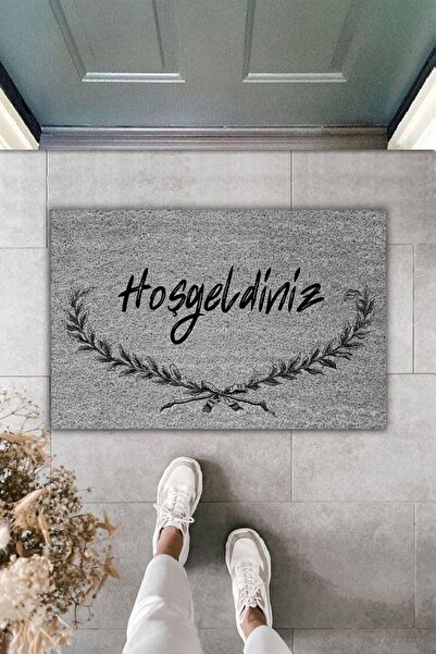 Dormot Home سجادة أرضية رقمية حديثة - سجادة ترحيب باللون الرمادي - سجادة ديكو...