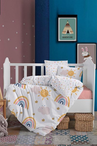 Altınbaşak Rainbow Baby Duvet Cover Set - 100% Cotton