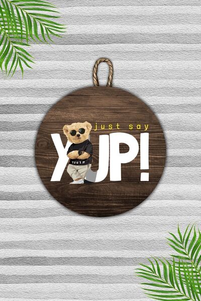 Dormot Home Ornament modern pentru uși din lemn - ușă de exterior, ursuleț de...