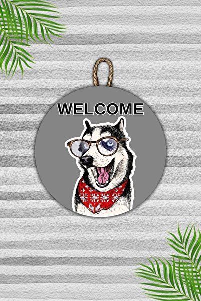 Dormot Home Moderni drveni ukras za vrata sa sivom pozadinom - Ukus za pse na...