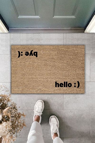 Dormot Home Hello Bye Doormat Modern Digital Printed Door