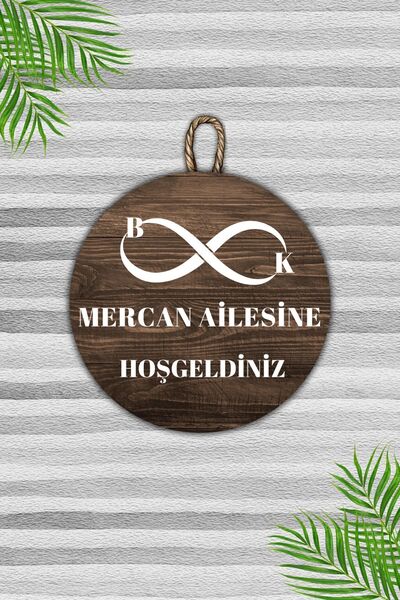 Dormot Home Modern Kapı Süsü - Kişiye Özel Baş Harf ve Soyisim - Kişi Özel Ta...