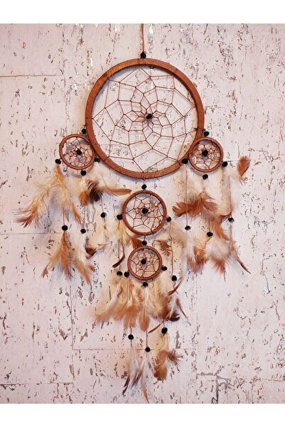 Arte Casero Düş Kapanı, Rüya Kapanı, Dream Catcher 17cm Kahve