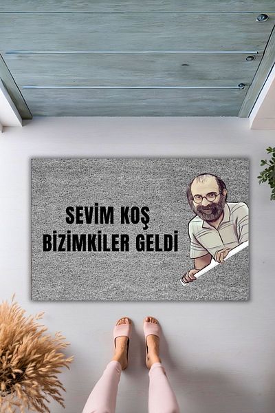 Dormot Home Copy - Gray Cemil and Sevim Running Mat - Modern Digital Printing