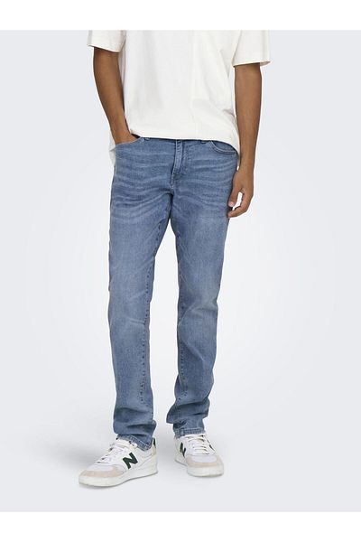 Only & Sons Slim Fit Jeans Onsloom Niedrige Taille Slim Fit Jeans