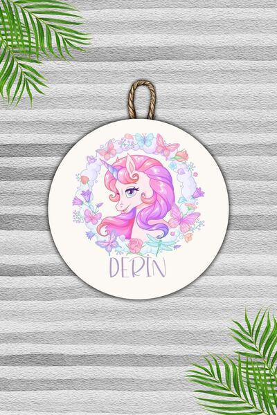 Dormot Home Ornament modern pentru ușă - Cal unicorn - Ornament de perete per...