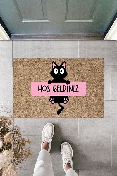 Dormot Home Modern Print - Cat Welcome - Welcome Doormat