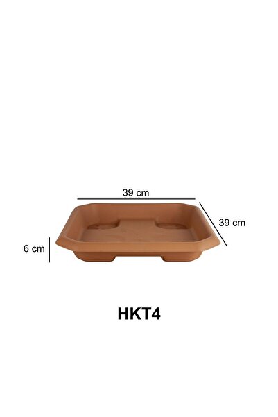 SERİNOVA Hisar Orta Kare Saksı Tabağı No:4 – No 4 Kare Saksılar İçin Uyumlu K...