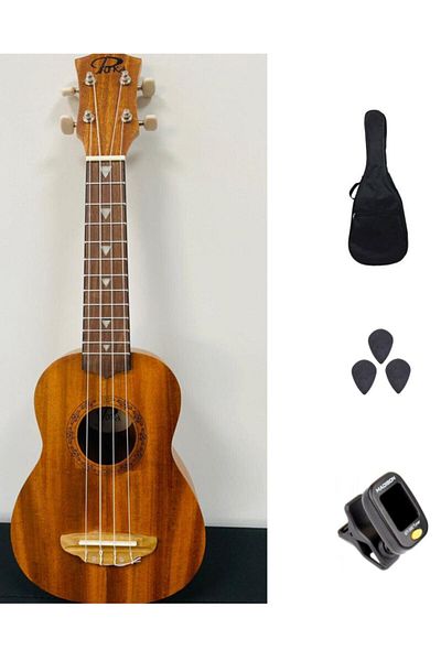 PUKA Pk 51 Mahogany Soprano Ukulele + Case + Tuner + Plectrum