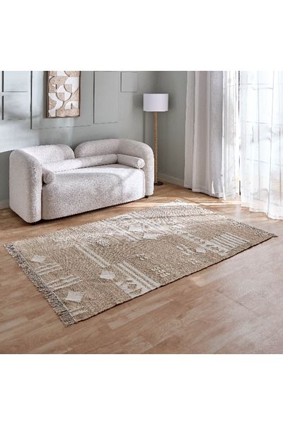 Home Box Mosaic Abstract Jute Rug - 200x300 cm