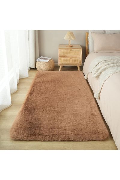 Home Box Luxy Bliss Premium Sahte Tavşan Kürk Halı - 80x150 سم