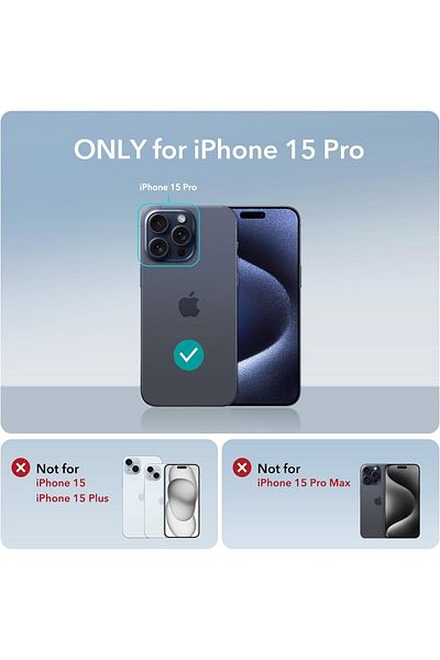 ESR iPhone 15 Pro MagSafe Case, Slim Liquid Silicone, Shock Absorbing, Screen & Camera Protection, Black