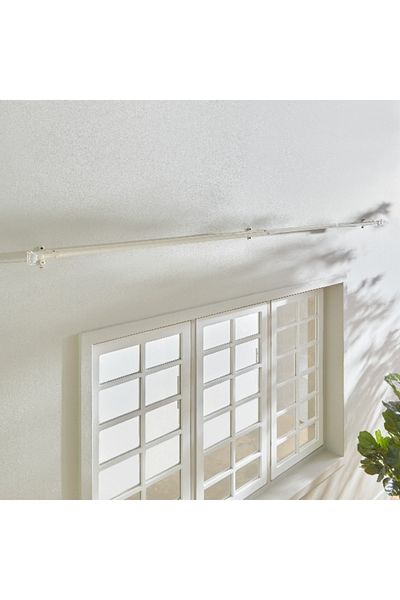 Home Box Small Acrylic Square 16mm Double Curtain Rod - 110-320 cm