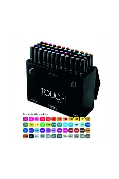 Shinhan Art Touch Double Tip Felt Tip Pen Set 48 Pieces