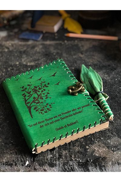 zarif atölye German Written Leather Notebook