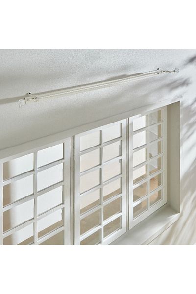 Home Box Small Acrylic Square 16mm Double Curtain Rod - 71-121 cm