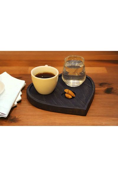 Davi Ahşap Valentine's Special Heart Presentation Plate