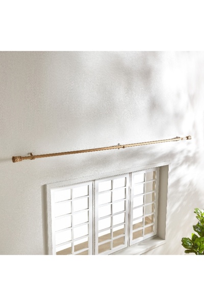 Home Box قضيب ستارة فردي قابل للتمديد من Natura Aries مقاس 25 مم 110-320 سم