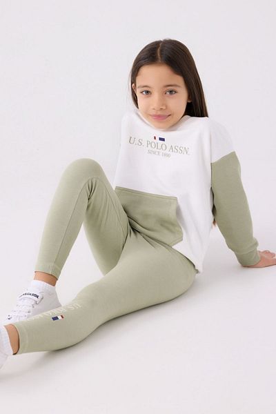 U.S. Polo Assn. 9-15 Years Girl Green Licensed Suit