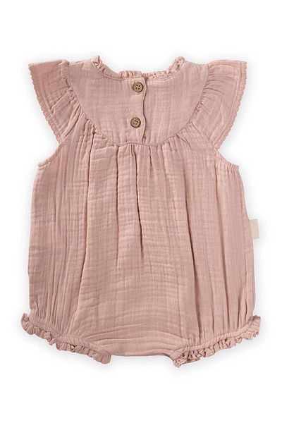 Cigit 0–3 Jahre Musselin-Bodysuit – Bestickt und mit Spitze verziert, Puderrosa