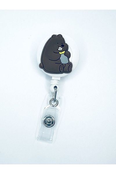 odaburada Yoyo Collar Card Holder with Bear Figure