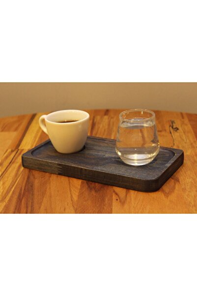 Davi Ahşap Ahşap Kare Çay & Kahve Sunum Tabağı