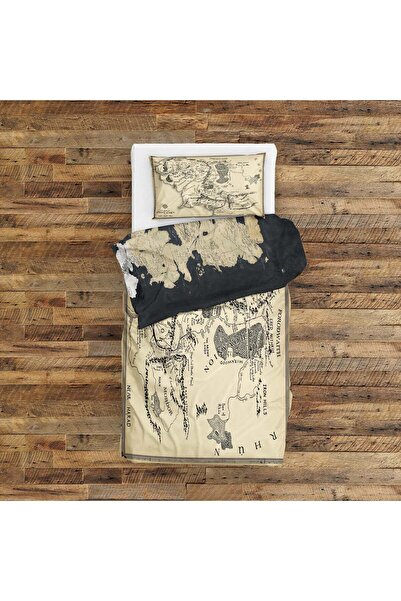 The Lucid Lab Yüzüklerin Efendisi Orta Dünya Haritası & Game Of Thrones Map Nevresim Takımı - 200 cm x 220 cm