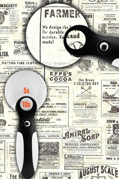 Telvesse Ledli Işıklı Aydınlatmalı Büyüteç 5X - 10X Büyütme Kapasiteli El Tip...