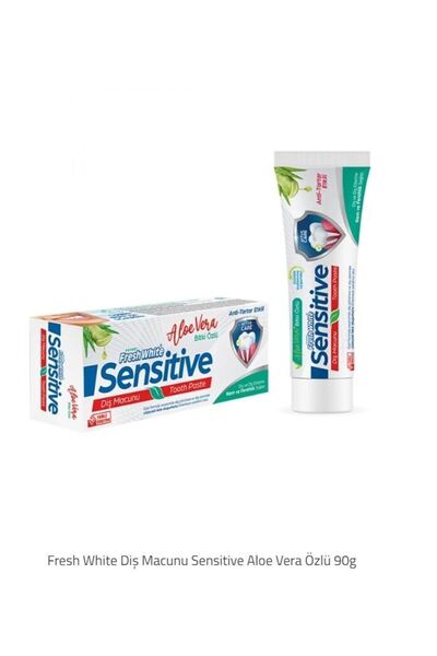 Fresh White Diş Macunu Sensitive Aloe Vera Özlü 90g 8697417440950