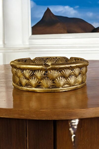 METAFOX Küllük Kül Tablası Sigara Küllüğü Altın Eskitme Renk Model 1