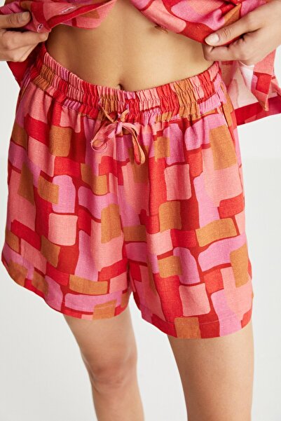 boneqa barcelona Geometrik Desenli Şort