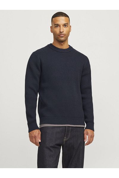 R.D.D. ROYAL DENIM DIVISION Strickpullover mit Rundhals RDD Einfarbig Strickpullover mit Rundhals