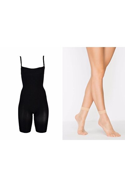 jilly jo Mărimea 1 Corset de corp pentru femei cu șosete pentru slăbire Cadou...