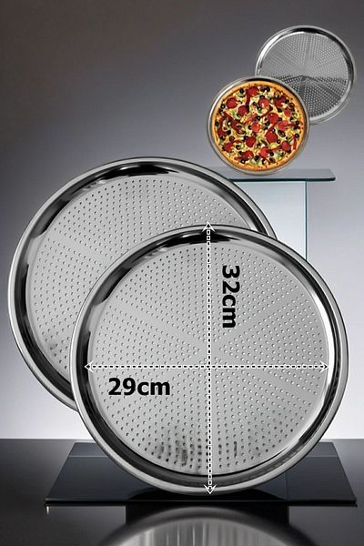 Transformacion Lahmacun Pizza Pita Baking Tray Set of 2