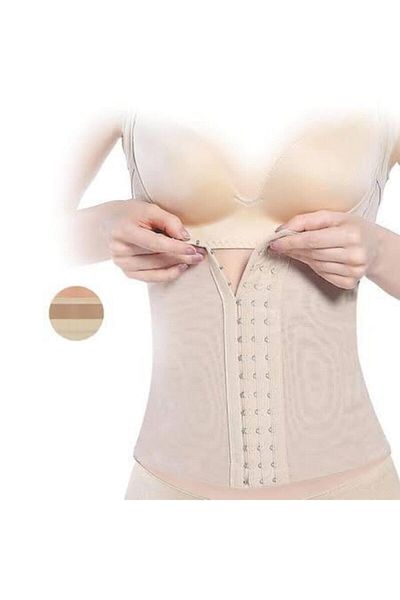 Momslab Elite Life - Women's Nude Colored Agraphed Waist Corset and Cycillaster